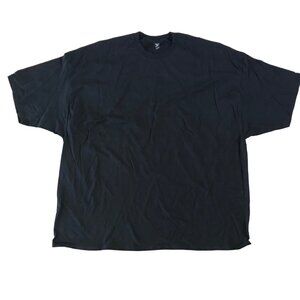 Hanes Mens Black T-Shirt 5XL Heavyweight Cotton Casual Wear